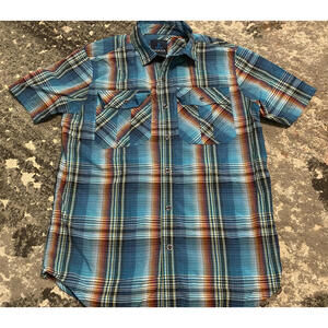 PrAna Men's Short Sleeve Plaid Shirt - Size Small